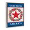 Stupell Industries God Bless America Wreath Floater Framed Art